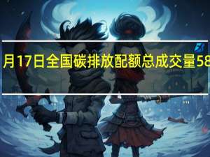 11月17日全国碳排放配额总成交量581694吨