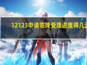 12123申请临牌受理进度得几天