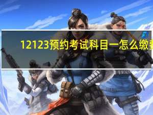 12123预约考试科目一怎么缴费（12123预约考试科目一）