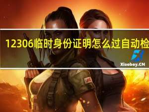 12306临时身份证明怎么过自动检票口
