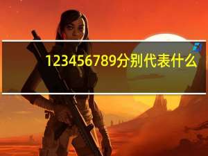 123456789分别代表什么