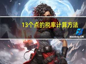 13个点的税率计算方法（13个点的税率怎么算）