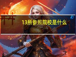 13所参照院校是什么