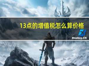 13点的增值税怎么算价格（13点）