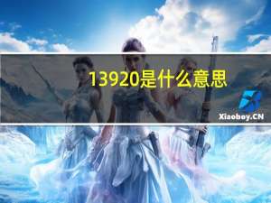 13920是什么意思