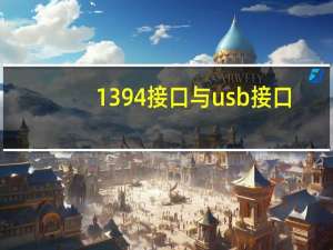 1394接口与usb接口（1394接口转usb接口）