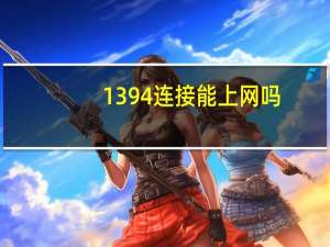 1394连接能上网吗（1394连接是什么）