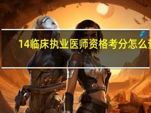 14临床执业医师资格考分怎么查