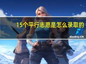 15个平行志愿是怎么录取的