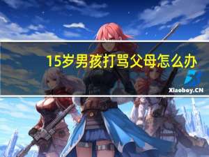15岁男孩打骂父母怎么办