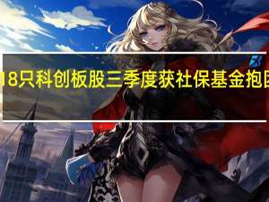 18只科创板股三季度获社保基金抱团持有