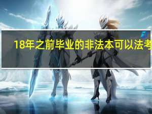 18年之前毕业的非法本可以法考吗