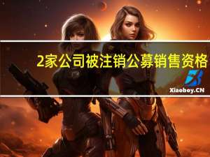 2家公司被注销公募销售资格