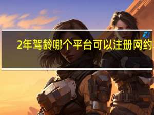 2年驾龄哪个平台可以注册网约车