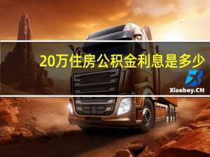 20万住房公积金利息是多少（住房公积金利息是多少）