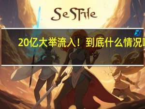20亿大举流入！ 到底什么情况嘞