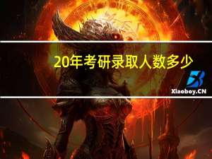 20年考研录取人数多少
