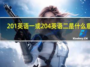 201英语一或204英语二是什么意思（204英语2指的是什么）