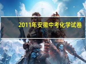 2011年安徽中考化学试卷（2012安徽中考化学）