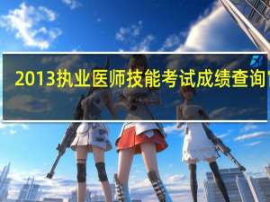 2013执业医师技能考试成绩查询官网（2013执业医师技能考试成绩查询）