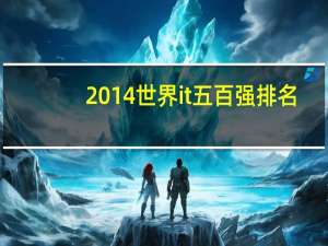 2014世界it五百强排名