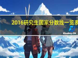 2016研究生国家分数线一览表（2016研究生国家分数线）