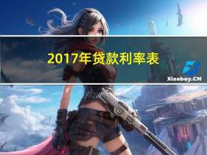 2017年贷款利率表（2017年房贷利率是多少）