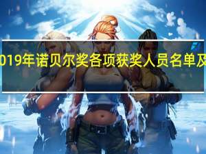 2019年诺贝尔奖 各项获奖人员名单及其成就