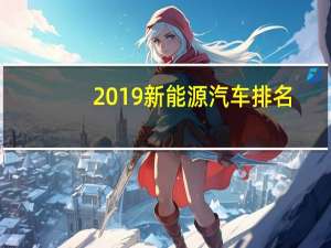 2019新能源汽车排名