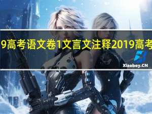 2019高考语文卷1文言文注释 2019高考语文试卷
