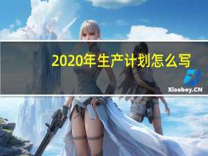 2020年生产计划怎么写