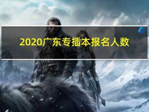 2020广东专插本报名人数（2020广东专插本分数线）