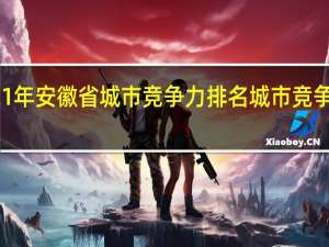 2021年安徽省城市竞争力排名 城市竞争力排行榜