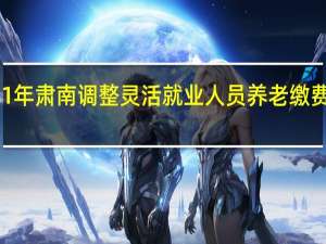 2021年肃南调整灵活就业人员养老缴费基数标准