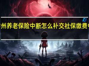 2022常州养老保险中断怎么补交　社保缴费中断补交方法