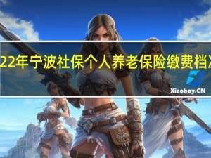 2022年宁波社保个人养老保险缴费档次一览表