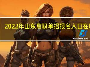 2022年山东高职单招报名入口在哪里？