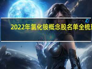 2022年氯化铵概念股名单全梳理，你买的股票上榜了吗