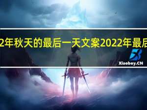 2022年秋天的最后一天文案 2022年最后一天图片