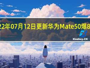 2022年07月12日更新 华为Mate 50爆8月底发布：真机渲染图长这样