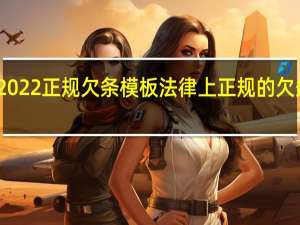 2022正规欠条模板 法律上正规的欠条模板