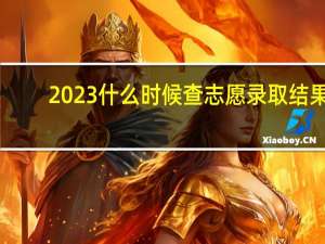 2023什么时候查志愿录取结果