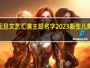 2023元旦文艺汇演主题名字 2023新生儿爆款名字出炉