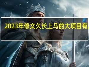 2023年修文久长上马的大项目有几家