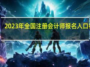 2023年全国注册会计师报名入口在哪
