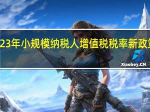 2023年小规模纳税人增值税税率新政策是多少