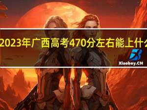 2023年广西高考470分左右能上什么大学