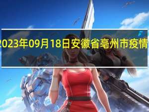 2023年09月18日安徽省亳州市疫情大数据-今日/今天疫情全网搜索最新实时消息动态情况通知播报