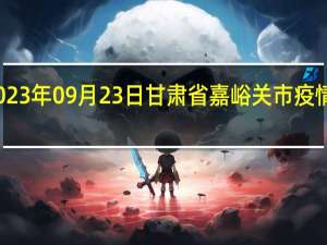 2023年09月23日甘肃省嘉峪关市疫情大数据-今日/今天疫情全网搜索最新实时消息动态情况通知播报