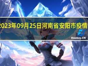 2023年09月25日河南省安阳市疫情大数据-今日/今天疫情全网搜索最新实时消息动态情况通知播报